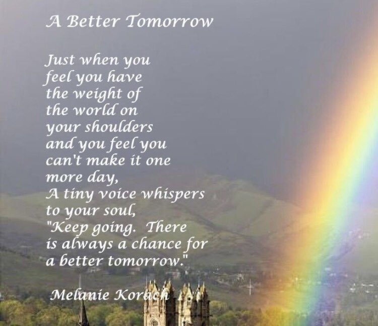 melanie_korach's tweet photo. Never give up. A miracle could be just around the corner! #StarfishClub #mentalhealth https://t.co/tl4HNgtxZO