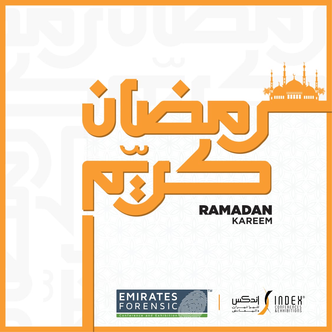 EmiratesIFCE's tweet photo. نيابه عن فريق مؤتمر ومعرض الإمارات الدولي للأدلة الجنائية وعلم الجريمة، نتمنى لكم شهر رمضان مبارك 🌙
On behalf of Emirates International Forensic Conference &amp; Exhibition, we would like to wish you a blessed month of Ramadan 
#رمضان_كريم
#EmiratesForensics #dubaipolice #dubai #uae https://t.co/IPm4zh8yWI