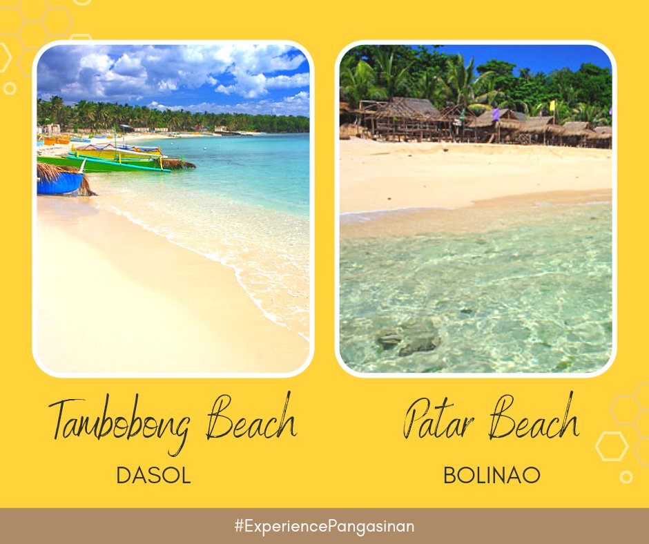 ExpPangasinan's tweet photo. Two of the best beaches in Pangasinan
#pangasinan #experiencepangasinan
#tambobongbeach
#patarbeach
@tpbphl @TourPangasinan https://t.co/UkQlFSm0BM