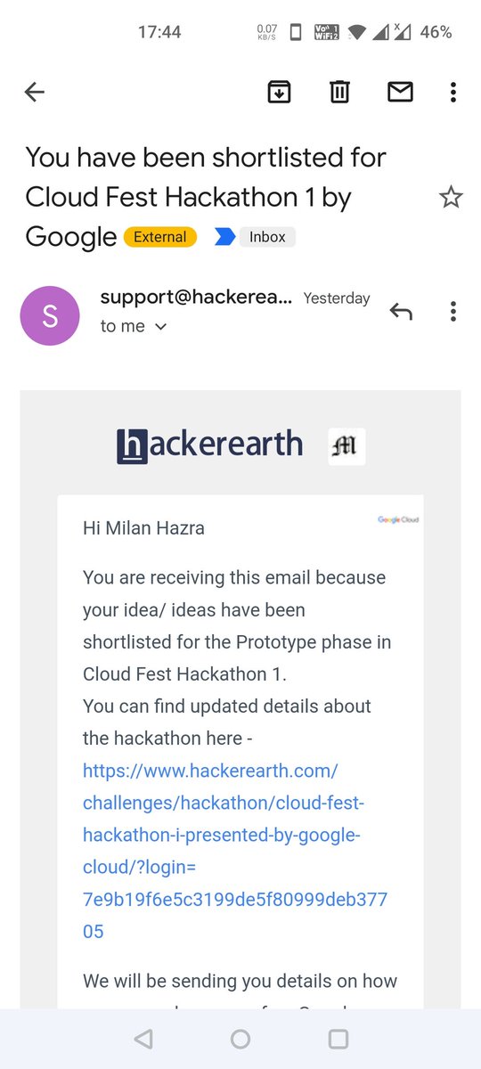 milanHazra10's tweet photo. After a long time something interesting to deal with. 😌😌😌
#google #cloudfesthackathon #hackerearth https://t.co/s6pFfKYZ3l