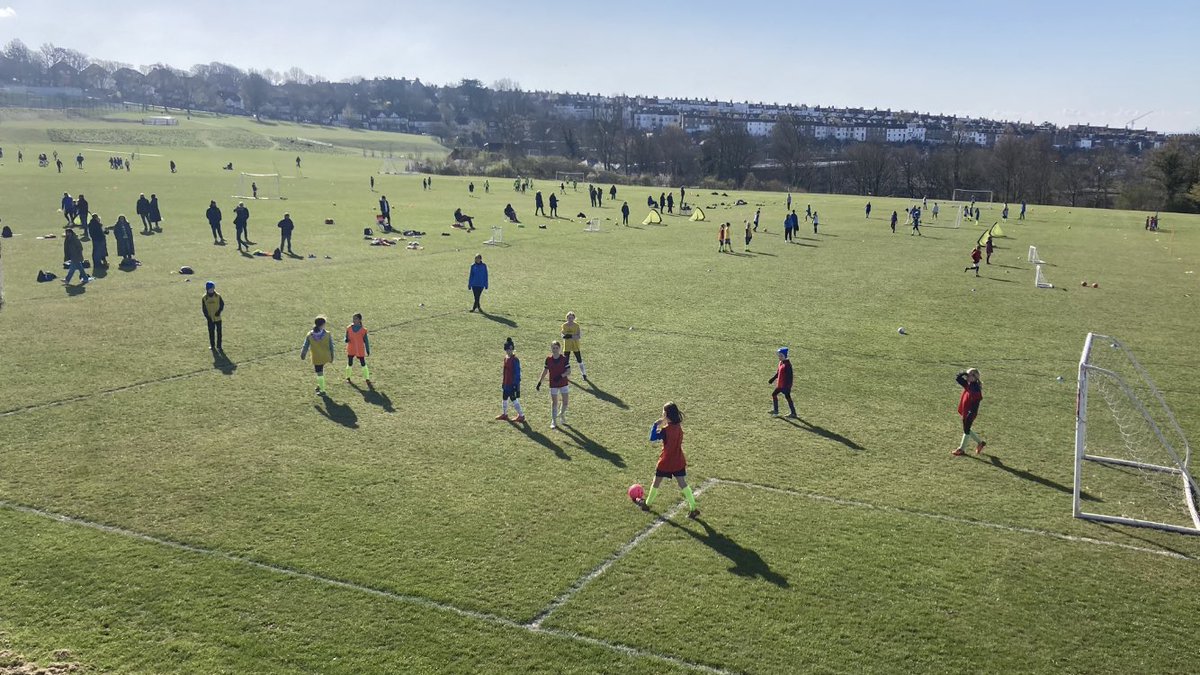 BrightonGalaxy's tweet photo. 2v2s
3v3s
4v4s
5v5s
7v7s
All in one tournament! ⚽️
Lots of problem-solving, lots of decision making and, most of all, lots of fun! 🤩⚽️🥳
Have a great Easter and we’ll see you for more Sat Soccer in 3 weeks! 🤝⚽️💫
#galaxygirls #brightongalaxy #saturdaysoccer #thegermanway https://t.co/kz0TMBUyfr
