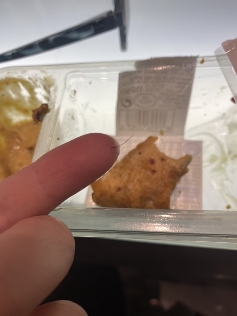EmilyRomain's tweet photo. @marksandspencer Hi, I’ve found an eyelash extension in one of your chicken &amp; satay dip pots… definitely not mine! https://t.co/cjpbr9dqrJ
