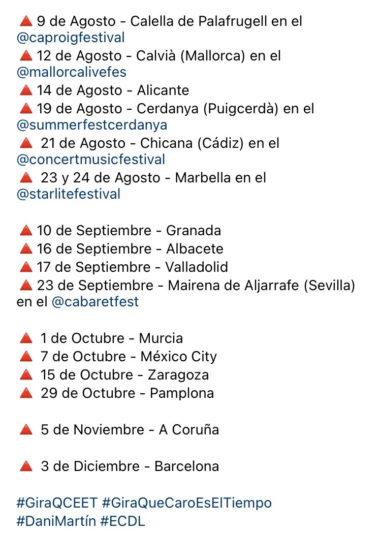 _danimartincat_'s tweet photo. Quedan solo dos semanas para que vuelva arrancar la #GiraQueCaroEsElTiempo de @_danielmartin_. Que no te lo cuenten, entradas en:

https://t.co/A7158lN7Il https://t.co/tJfiWeY4vk