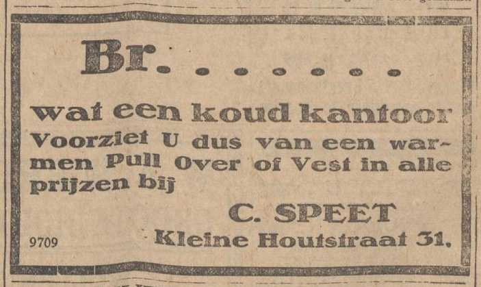 claar51's tweet photo. @Japked Ik zou zeggen: vergader ergens waar iemand anders de warmte voor je betaalt, een restaurant of stationsrestauratie of zo. Of doe zoals ze vroeger deden (5 oktober 1927, Nieuwe Haarlemsche courant). https://t.co/8rvLIKN3Hg #delpher https://t.co/ZwgTbMvfrV
