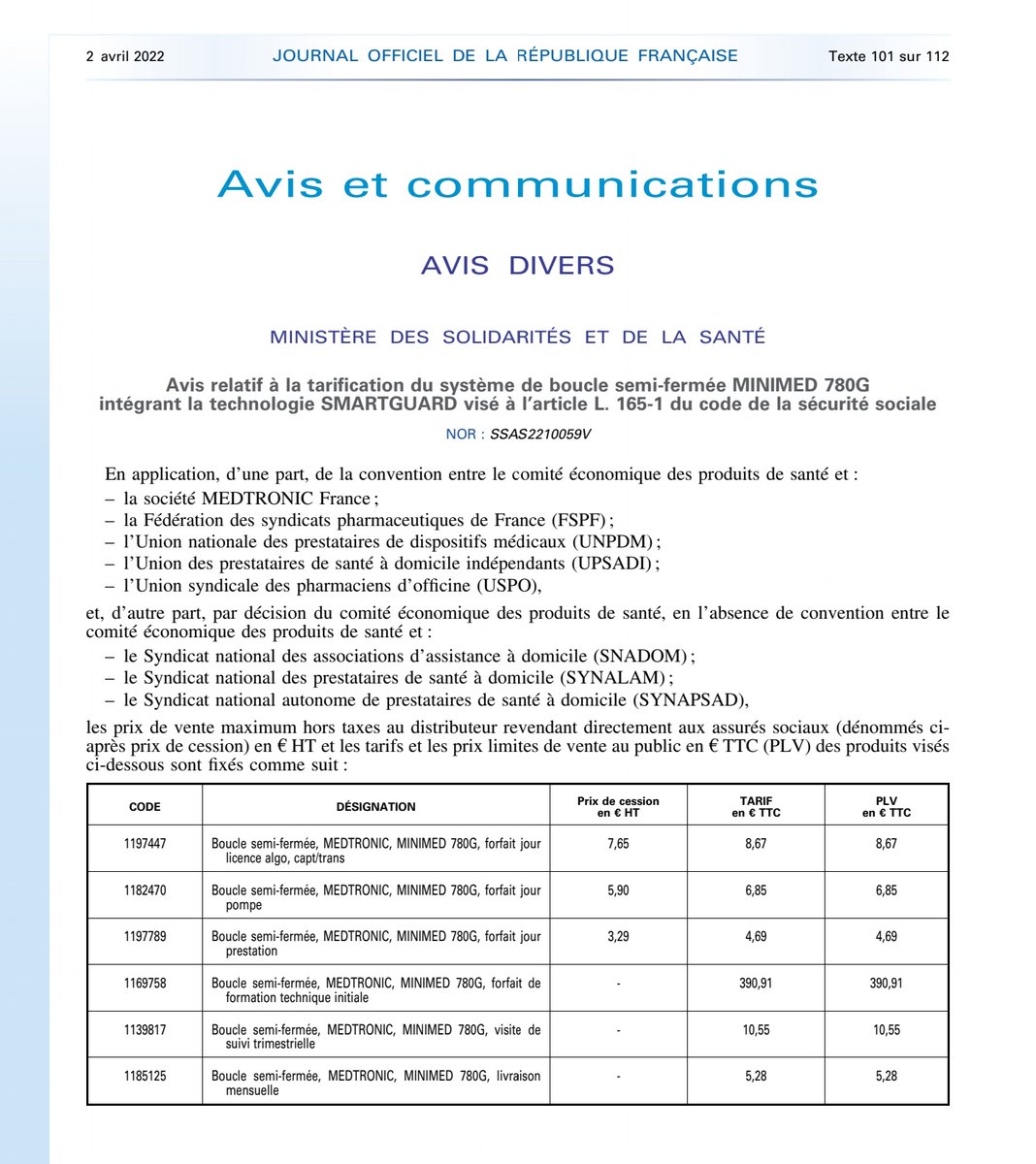 🚨👍Boucle fermée avec #pompe à #insuline #Medtronic 780G / capteur #Guardian Sensor 3 / système #Smartguard  remboursé en France !!!