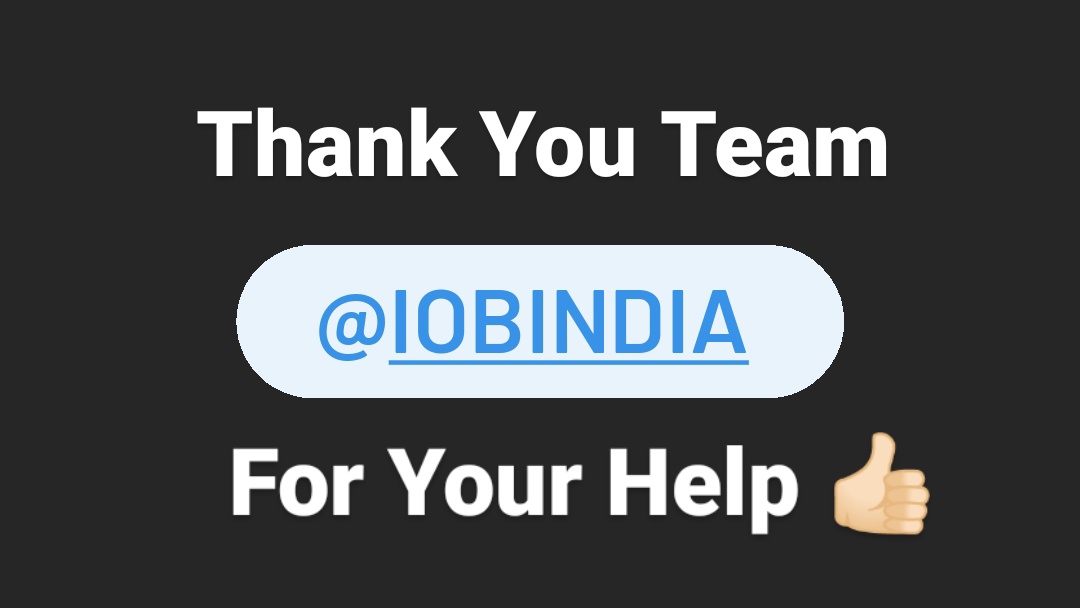 Surya4BJD's tweet photo. Thank You For Helping @IOBIndia Team. #IOBBANKING😊 https://t.co/RX6OUv8wEv
