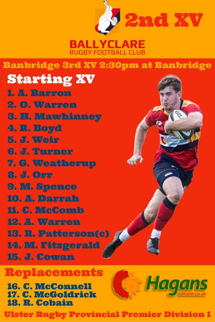 BHS_RUGBY's tweet photo. Things you love to see 👀😁
Plenty of past pupils on @Ballyclare_RFC 2nd XV
S/O to two of our Upper 6th making senior club debuts, 1st XV Captain Alex Darrah and Vice-Captain Owen Warren 👏
Best wishes to coach Jordan McKinstry & Captain Ross Patterson 👊🐇 #UTC https://t.co/rNNLrb2G0l