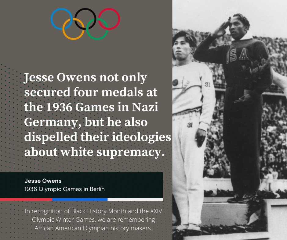 BlkHistStudies's tweet photo. Jesse Owens #athete #goldmedalist #trackandfield 
#olympics #berlin #summerolympics #nazi #whitetoxicity #blackhistory #blacksporthistory https://t.co/4lhdo304le