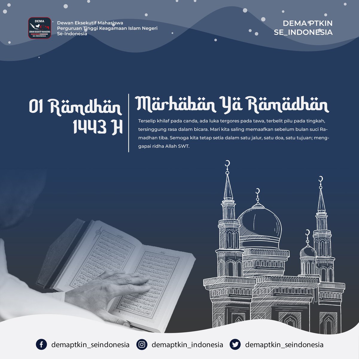 Marhabay Ya Ramadhan😇
1 Ramadhan 1443 H.
