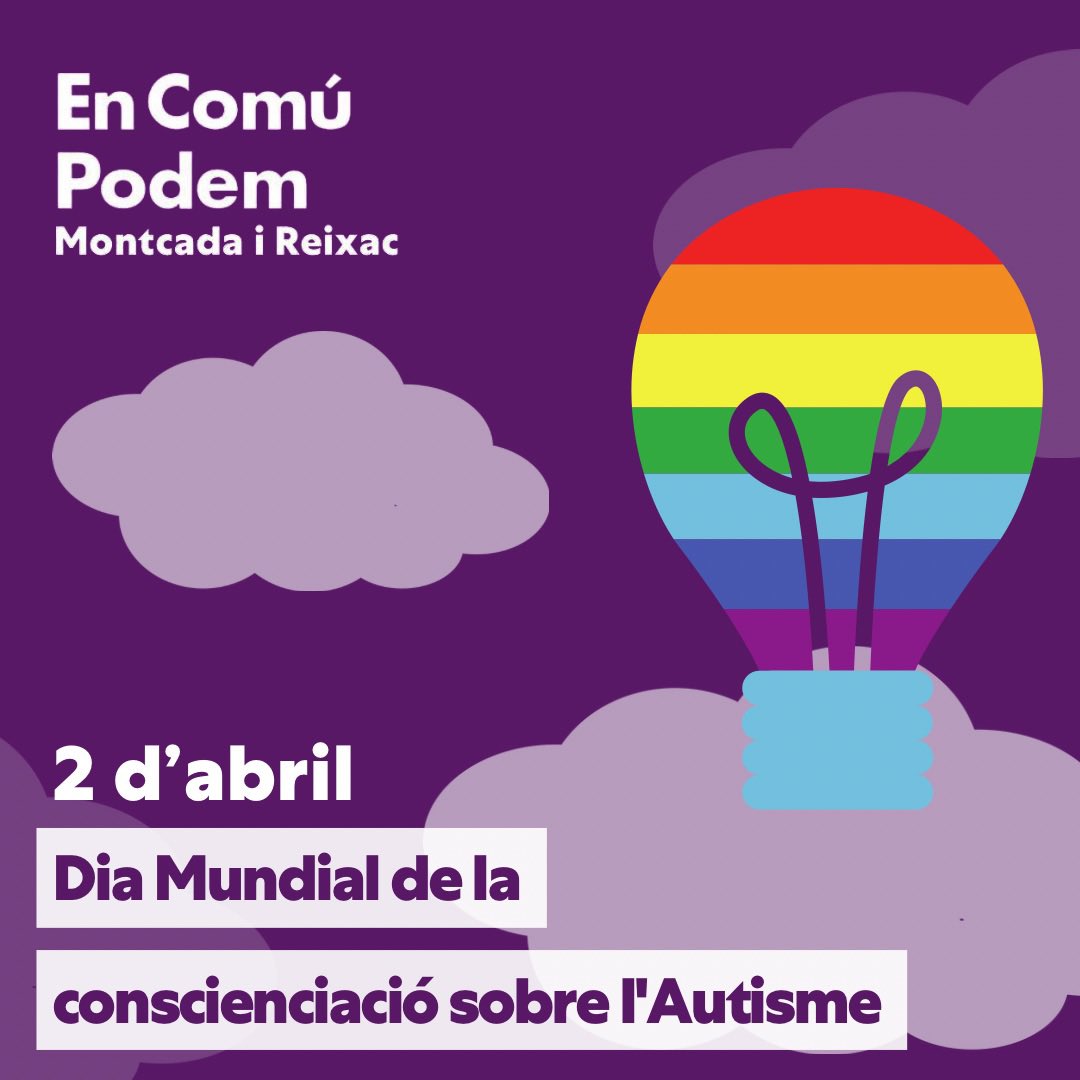 EnComuPodemMiR's tweet photo. 🧩Avui conmemorem el #DíaMundialAutismo. 

👉🏻Reafirmem el nostre compromís per generar conscienciació sobre l'autisme i continuar treballant pels drets de totes les persones amb autisme. 

#Autismo #Montcada https://t.co/FamAC9xodH