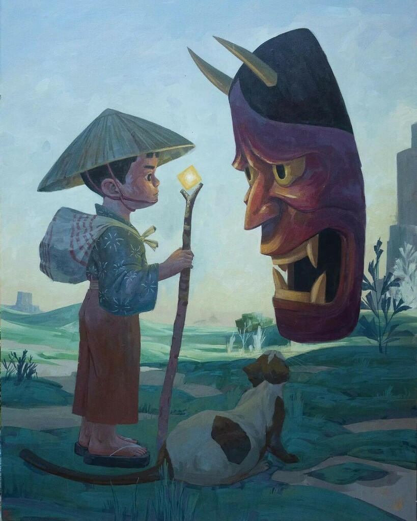 wowbywow's tweet photo. 'Eye to Eye' by Mr. S (@mister_sasquatch)
•
#mistersasquatch #popsurrealism #contemporarypainting #imagination #newcontemporaryart #popsurreal #masklover #artlovers #figurativeart #fineart #surrealpainting #hannyamask https://t.co/Fui5Kcj2Gr https://t.co/Twy4MMoiDV