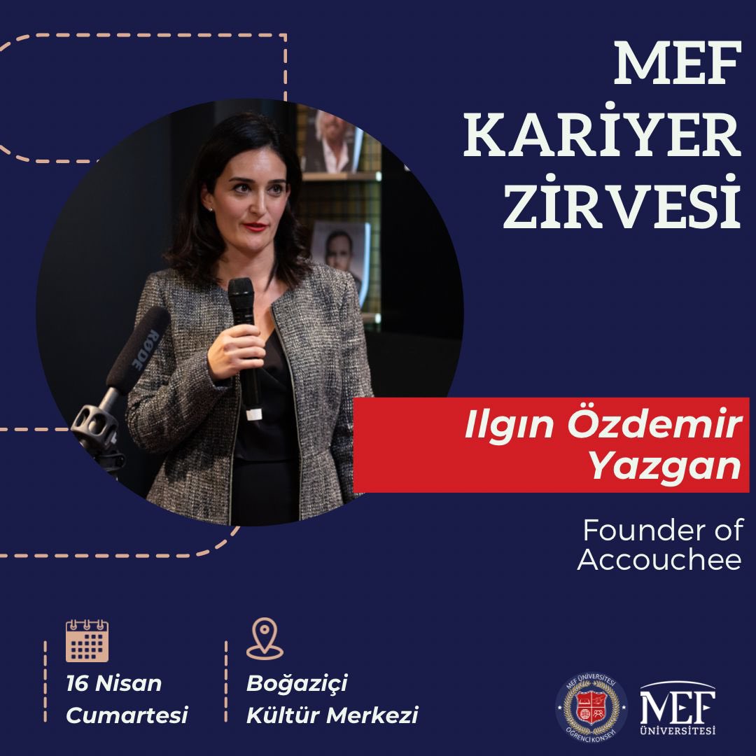 KariyerMef's tweet photo. MEF Üniversitesi Öğrenci Konseyi olarak  düzenlediğimiz Kariyer Zirvesi ile karşınızdayız.
Etkinliğimizin ‘’Girişimcilik” sunumunu gerçekleştirecek olan Accouchee şirketinin Founder’ı Ilgın Özdemir Yazgan ile beraberiz. 
#mefuniversitesi #mefkariyerzirvesi #kariyer #etkinlik https://t.co/Rt2gfnBwT2