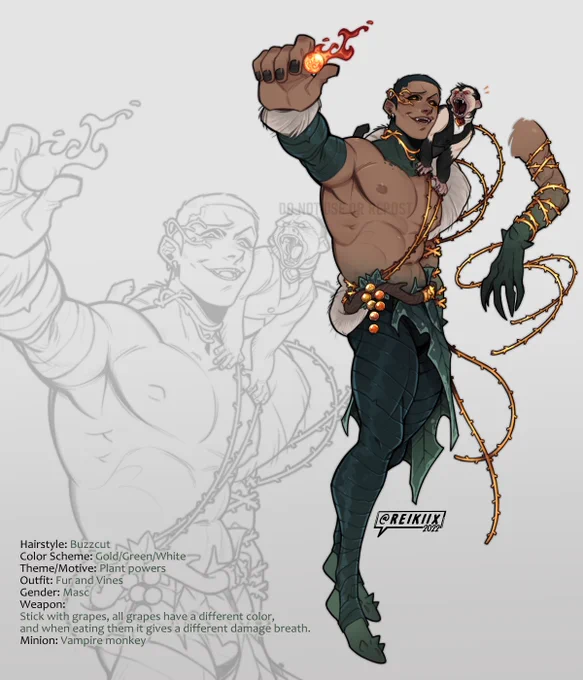 'Let's make a villain' result🌱
The monkey's name is Fitzgerald and obviously the true mastermind behind their crimes! 