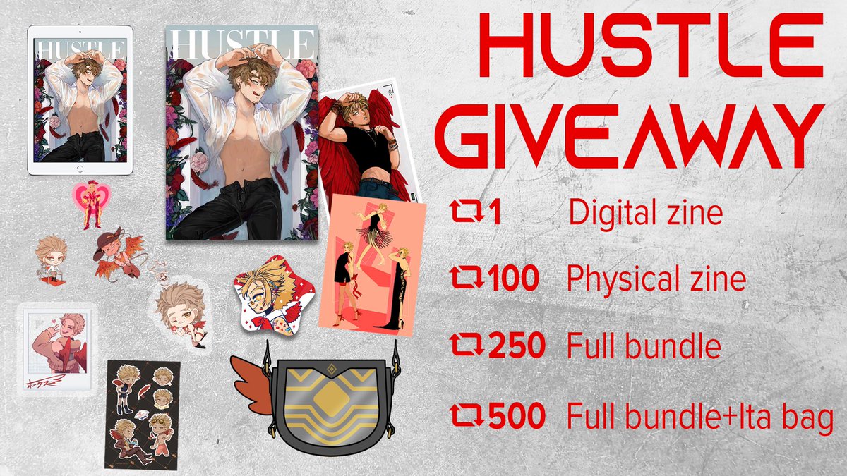 Hey birdies! 

Enter our raffle to win a copy of HUSTLE or more by following, liking, AND retweeting this post! 

Raffle will end on April 8th! Put in your ballot and tell your friends! The more retweets, the bigger the prize! 

(More information threaded)
