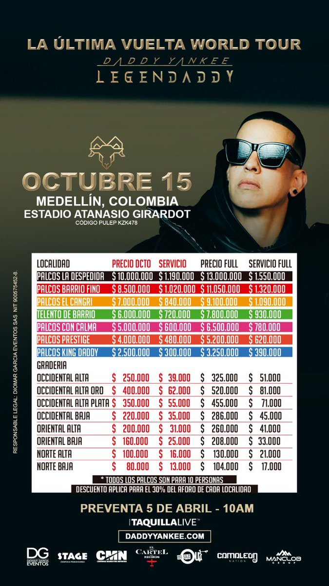 CamaleonNation's tweet photo. PREVENTA MARTES 5 DE ABRIL - 10 AM! https://t.co/EWiZzVLMPp https://t.co/eHu1MHbeYF