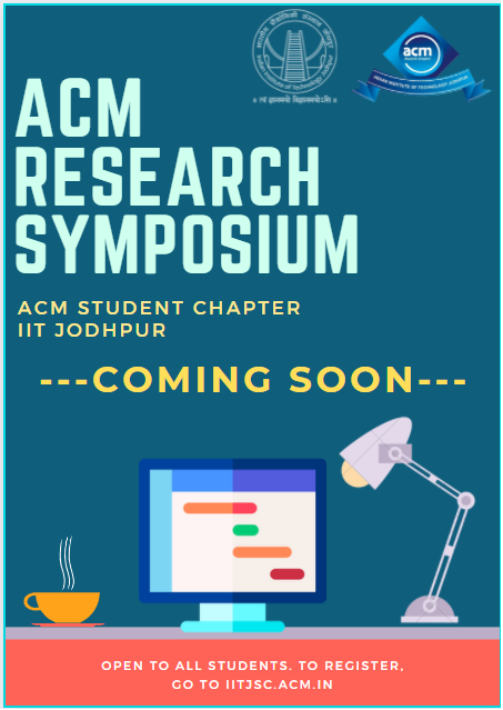 acm_sc_iitj's tweet photo. Be ready...
It’s coming...
ACM Research Symposium is coming soon...
Be Ready to code...
Get ready for your Elevator Pitch...
Be ready for Interaction and Open discussion with Faculties, Researchers, Alumnus of IITJ
for further details: https://t.co/EmcphJqv0w
 #researchsymposium https://t.co/Tptz8eanNy