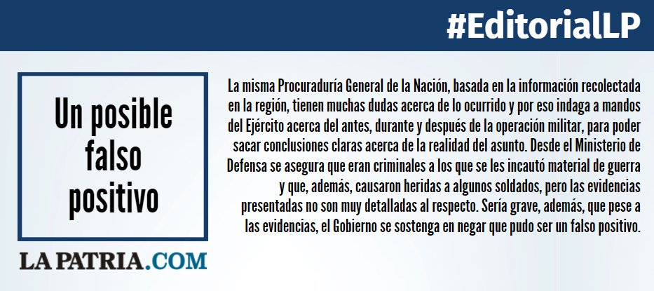 lapatriacom's tweet photo. #EditoriaLP Un posible falso positivo https://t.co/zilGSP0off vía @lapatriacom https://t.co/ulrtTJEwLi