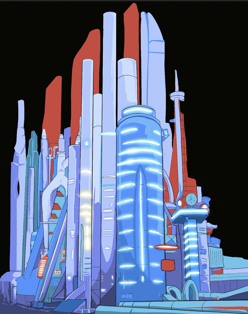 Sketch process of our first main city of UNA, from URAL civilization.

You can find your OG PASS on OpenSea bit.ly/3x0Los

#NFT #nftart #digitalart #illustration #cyberpunk #worldbuilder