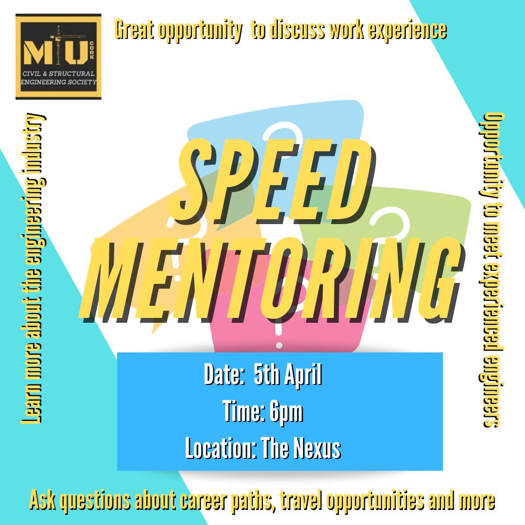 ✨NEW EVENT✨ This Tuesday April 5th we are hosting a speed mentoring event at 6pm in The Nexus!!! This is an amazing opportunity to learn as well as ask questions about the Engineering field and all the careers available to you after college. Can't wait to see you there!!