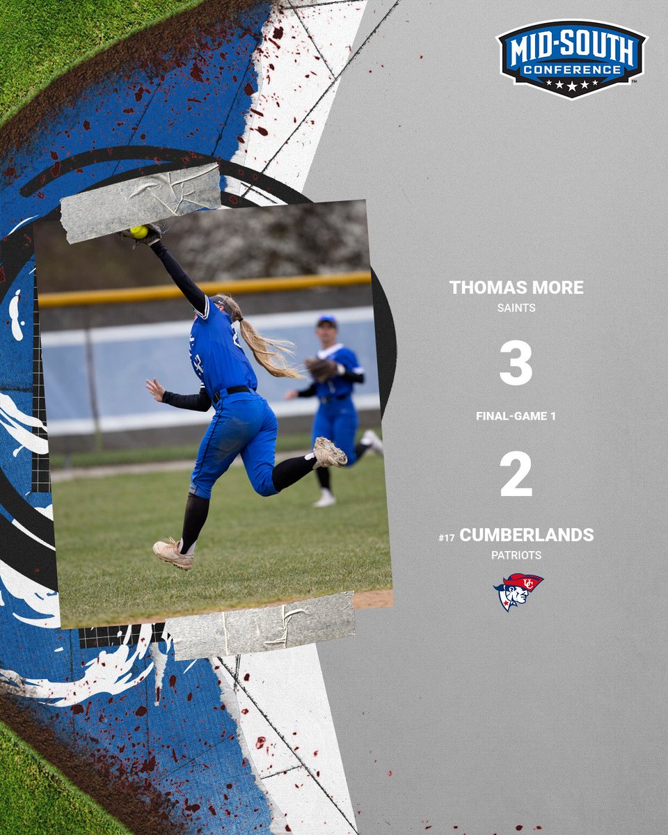 tmusaints's tweet photo. Softball upsets #17 Cumberlands (Ky.) in game one 3-2.

#LetsGoSaints https://t.co/N5zhAt9cIw