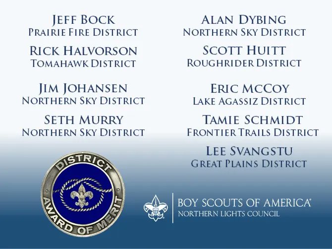 We are excited about our 2021 District Award of Merit Recipients! What an amazing group of volunteers. Join us on April 30 to celebrate with them. nlcbsa.org/councilconvent…