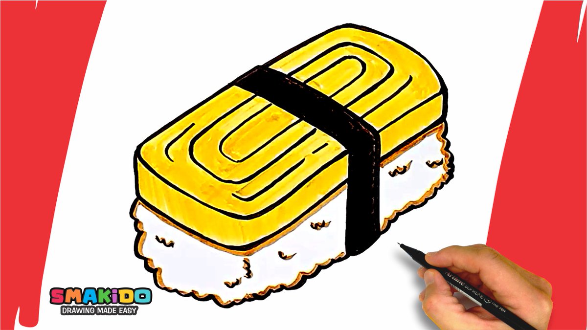 How To Draw Tamago Sushi Step by Step | Easy Tamago Sushi Drawing and Co... youtu.be/POHALyJP0zY via <a href="/YouTube/">YouTube</a>