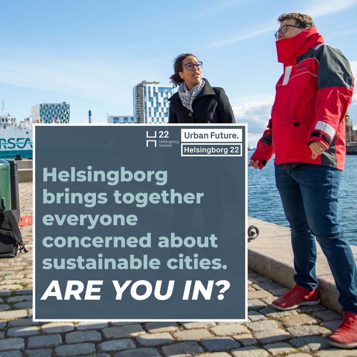 UrbanFutureConf's tweet photo. ARE YOU IN when the future of cities is shaped? 2000+ CityChangers will meet June 1-3 in Helsingborg for #UF22 – will you join them?
Join us at Urban Future 22
 🎟️  https://t.co/z3WGmWXznA

#urbanfuture #greenfuture #h22 #live #event #sustainability https://t.co/YLsG4qXphP
