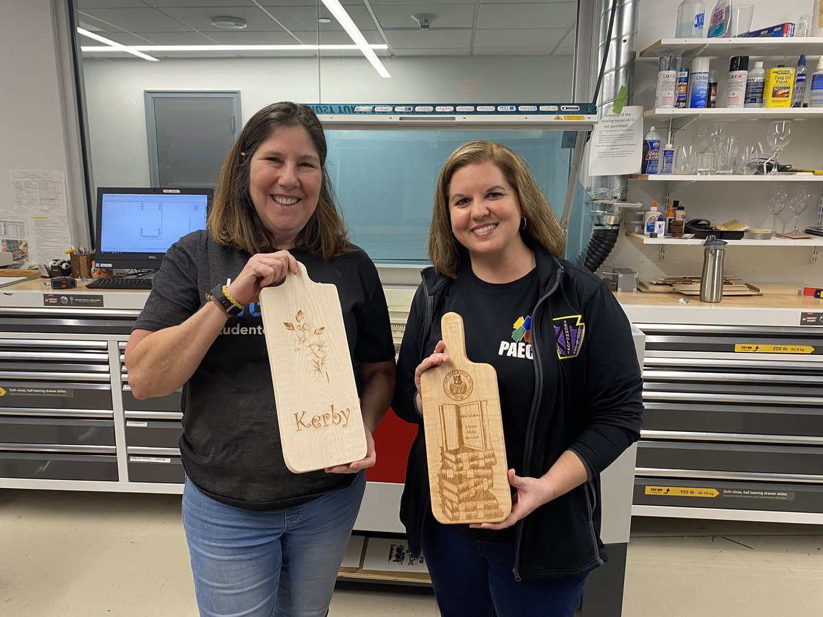 MGruber0424's tweet photo. Exciting day @NorthamptonComm Fab Lab with @PAECT friends @NEPAECT fellow board members! My creative juices were flowing as I designed this board to solidify my place in my new home @KutztownASD @barnesdeborah @GESKASD. Loved revisiting my old stomping grounds @BethlehemAreaSD! https://t.co/ry4fAjmW6P