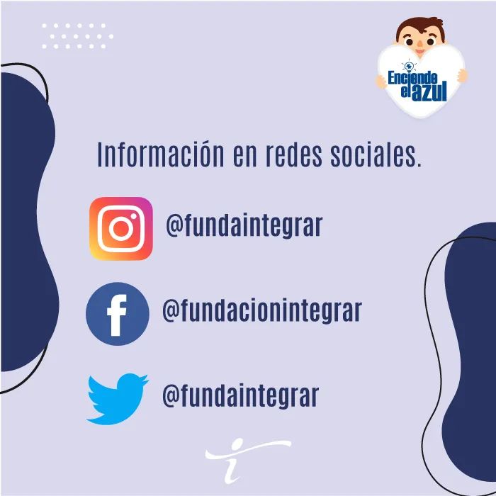 fundaintegrar's tweet photo. 🔷🧩💙 Te invitamos a vivir todo un mes de conciencia frente al Autismo.
#EnciendeElAzul 
#Autismo 
#ConcienciaAutismo 
#TEA 
#Inclusión 
#LIUB https://t.co/iYQjKAoxus