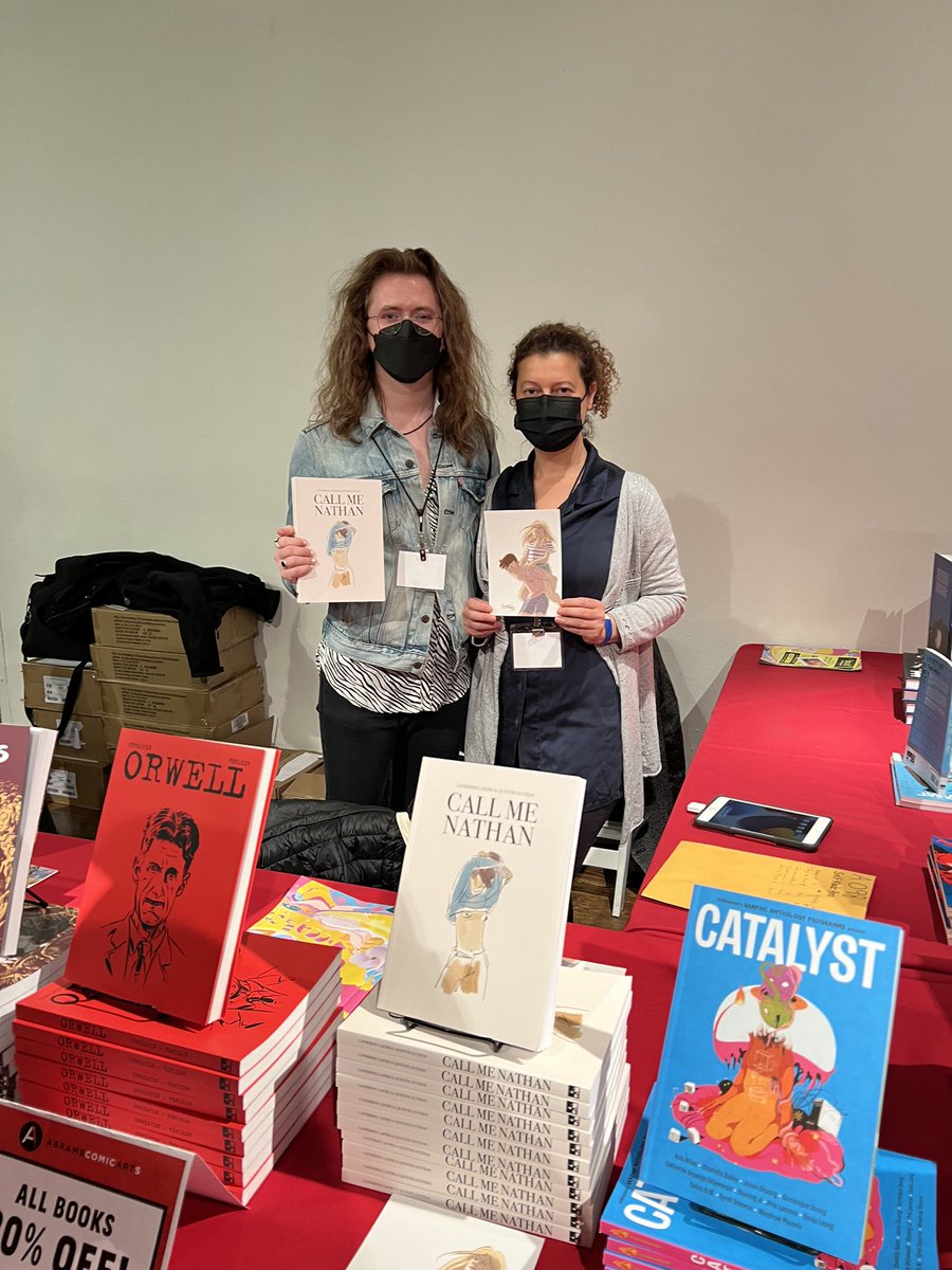 ev_mcg's tweet photo. It’s here!!!! Stop by MOCCA today in NYC to pick up your copy of #callmenathan ahead of its US release April 5! @SelfMadeHero 
https://t.co/BQmdEC4Atu https://t.co/oN6eUHyFMb