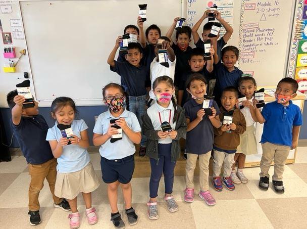 PinecrestSOARS's tweet photo. Look at the smiles on their faces, they love their Bombas socks from #BenisonCenter.  Thank you for supporting our students!  @BenisonCenter https://t.co/S2vFFScsk8