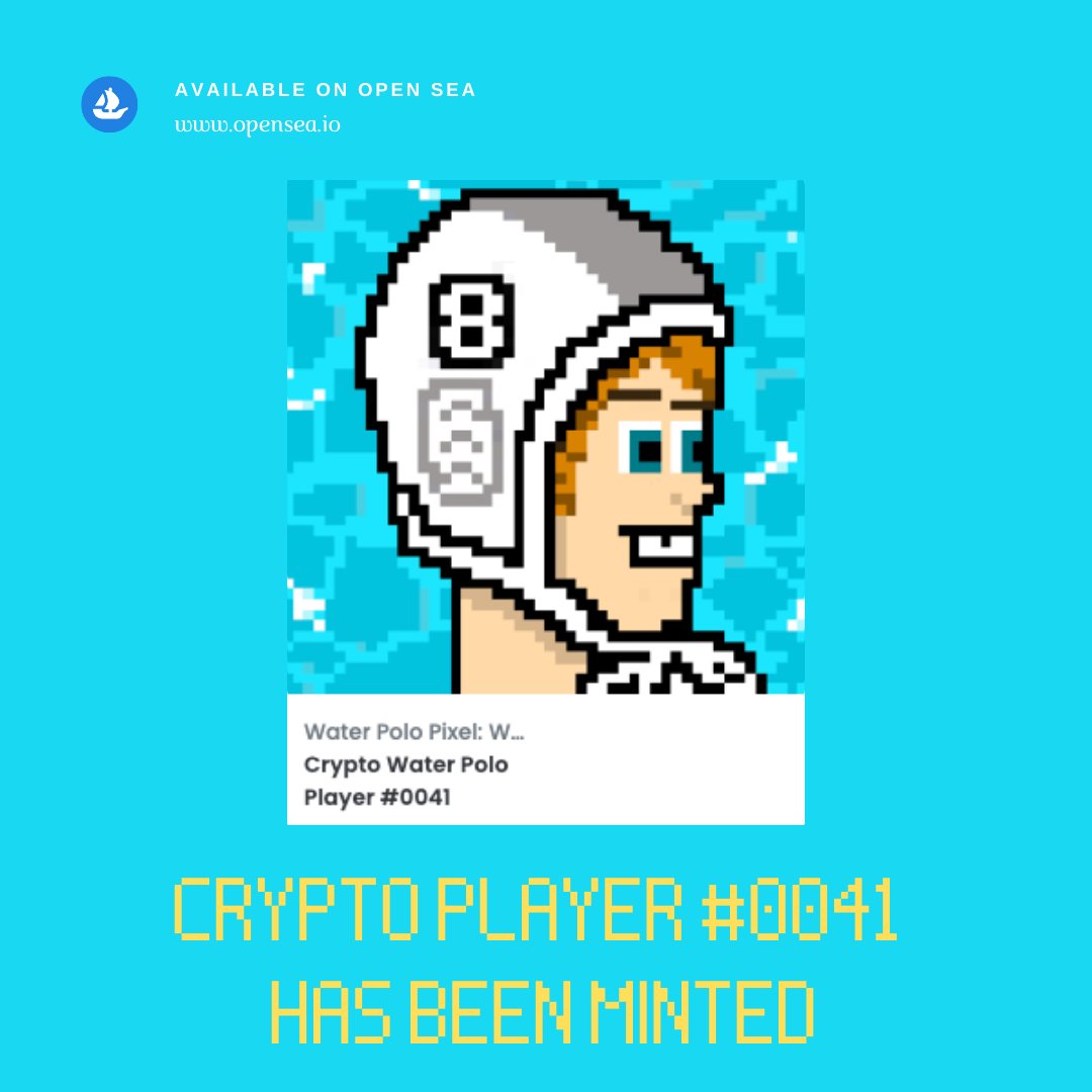 pixel_polo's tweet photo. Crypto Water Polo Player #0041 has been minted. #cryptoplayer #waterpolo #CryptoNews #NFT #NFTs #nftcollectors #nftcollectibles #nftart #waterpolopixel https://t.co/1yfse0GguT