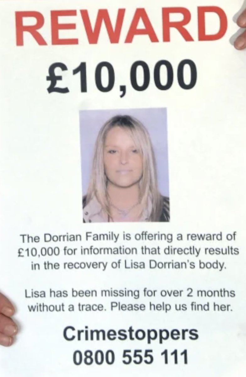 letsfindlisa's tweet photo. Please remember there is a £10,000 reward for info on Lisa’s disappearance and murder. If someone told me it would take 100k I would raise it. Finding Lisa means everything to us. Contact me anonymously on https://t.co/ZtMAdGR6WD #letsfindlisa #crimestoppers #reward #beourhero https://t.co/wru450rxvT