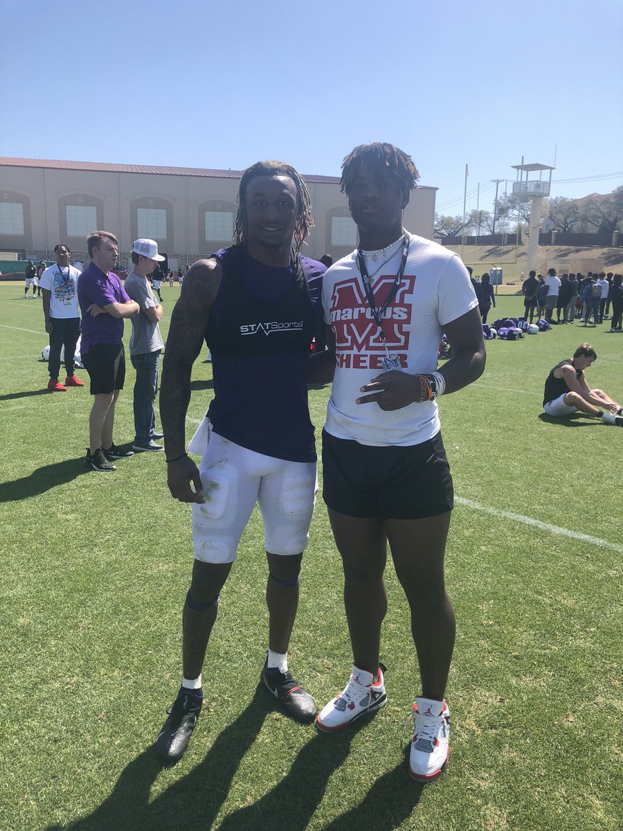 17primald's tweet photo. While at TCU spring practice today ran into this Marcus classic. @MarcelBrooks_5 @MarcusFootball https://t.co/bp48ASjhVD