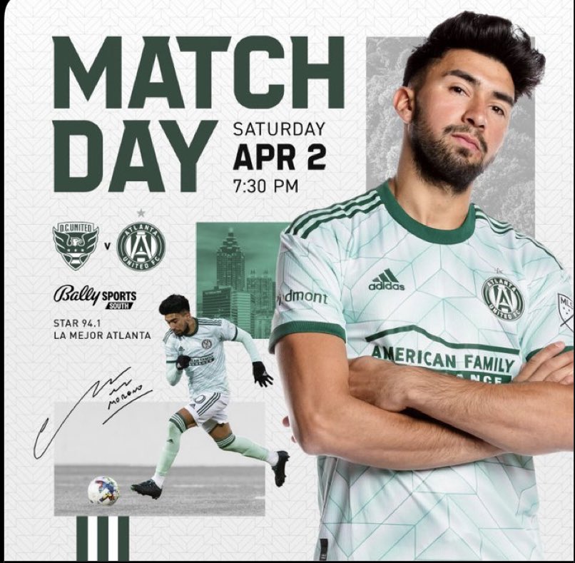 ATLUTD_France's tweet photo. JOUR DE MATCH ! #ATLUTD se déplace dans la capitale !🌳

🤝 @UnitedDC_France 
🏆 @MLS_FRA  
🏟 @AudiField 
⏰ 3 avril. | 1:30 🇫🇷
📺 Non diffusé
📲 #DCvsATL 

#UniteAndConquer https://t.co/d6FXHUXETe