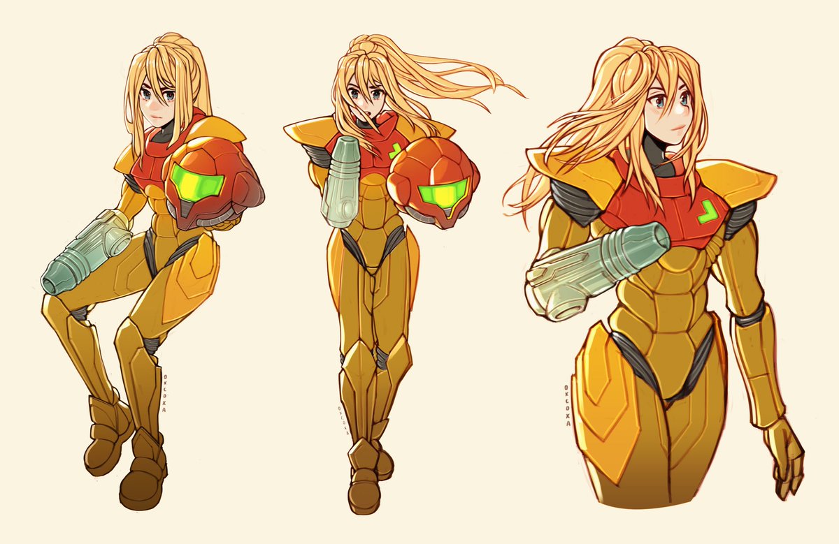 サムス・アラン 「Power Suit Samus: Triptych 🧡

#metroid 」|𝖔𝖝𝖈𝖔𝖝𝖆 ✨のイラスト