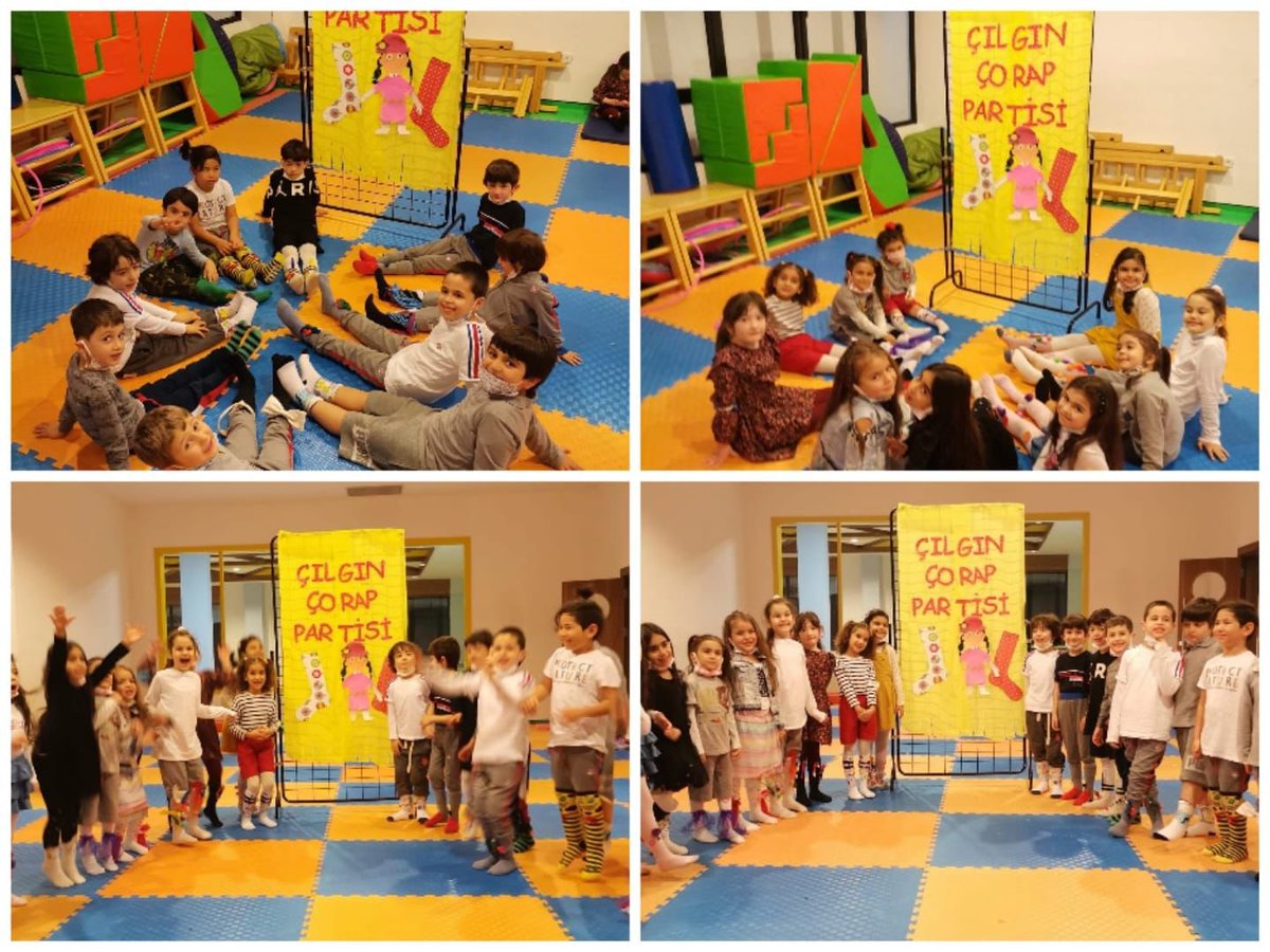 Günlerden “Çılgın Çorap Partisi”
çoraplarımızı bambaşka tarzlarda renklendirip, süsleyelerek çorap partimize katıldık. Bol bol dans edip eğlendiğimiz bir gün daha.❤️💙