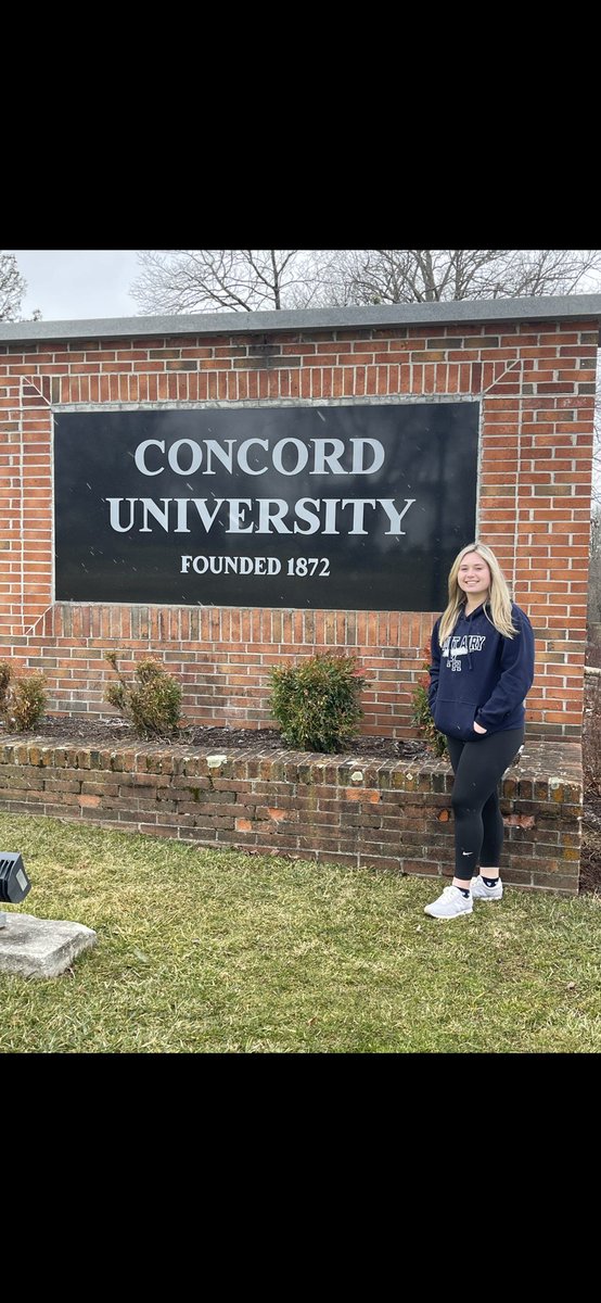 SydneySeagrave8's tweet photo. I am so excited to announce I have committed to Concord University to farther my academic and athletic career! Thank you to all my coaches and teammates who have pushed me to be who I am today. Go Mountain lions @Coach_Holder4 @GraniteBears @MtnLionSoftball https://t.co/Xlm4JZ3qrs