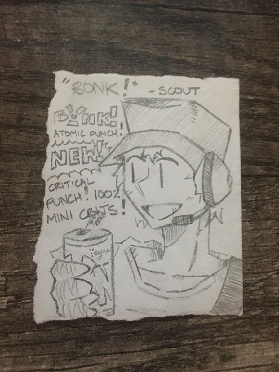 MinorLokiey's tweet photo. Bonk #TeamFortress2 (drawing done by @GloriousLate, shading and sharpening done by me) https://t.co/OFipAUSjuY