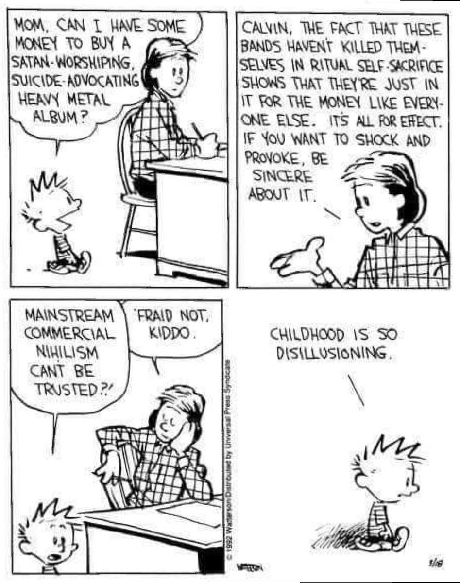 herelieslill's tweet image. bill watterson is the goat for this specific strip