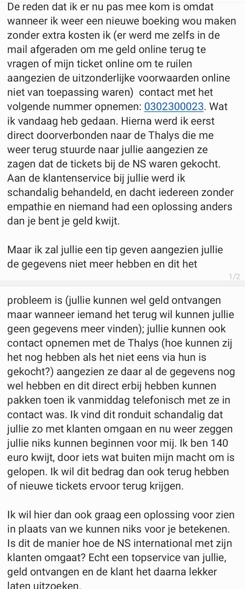 MauritsPloeger's tweet photo. @NS_Int goede manier van omzet genereren. Zal vast niet de enige zijn  bij wie het gebeurd. Maar niks kunnen doen want het staat niet in hun systeem. Oftewel te lui om te checken bij de Thalys @Consumentenbond @ROVER_online https://t.co/l3ALTc1ttx