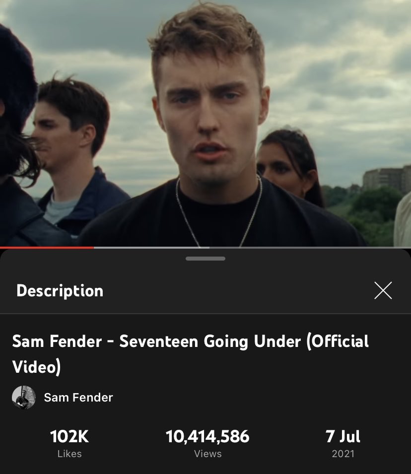 bestofsamfender's tweet photo. Seventeen Going Under has surpassed 10 MILLION views on youtube!!! https://t.co/LWb76ndMNv