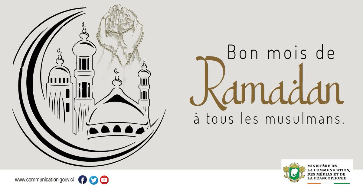 MINCOM_CI's tweet photo. Bon mois de #ramadan à tous!
#Micomef🇨🇮 https://t.co/F8ufDIcdMt