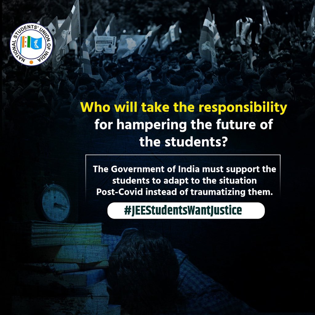 XYZisbetter's tweet photo. The Courts have 'ruled'
The Government has 'clarified'
The Administration has issued 'SOPs'
Guess who are the sufferers! #JEEStudentsWantJustice https://t.co/3Fx4ZMZgeL