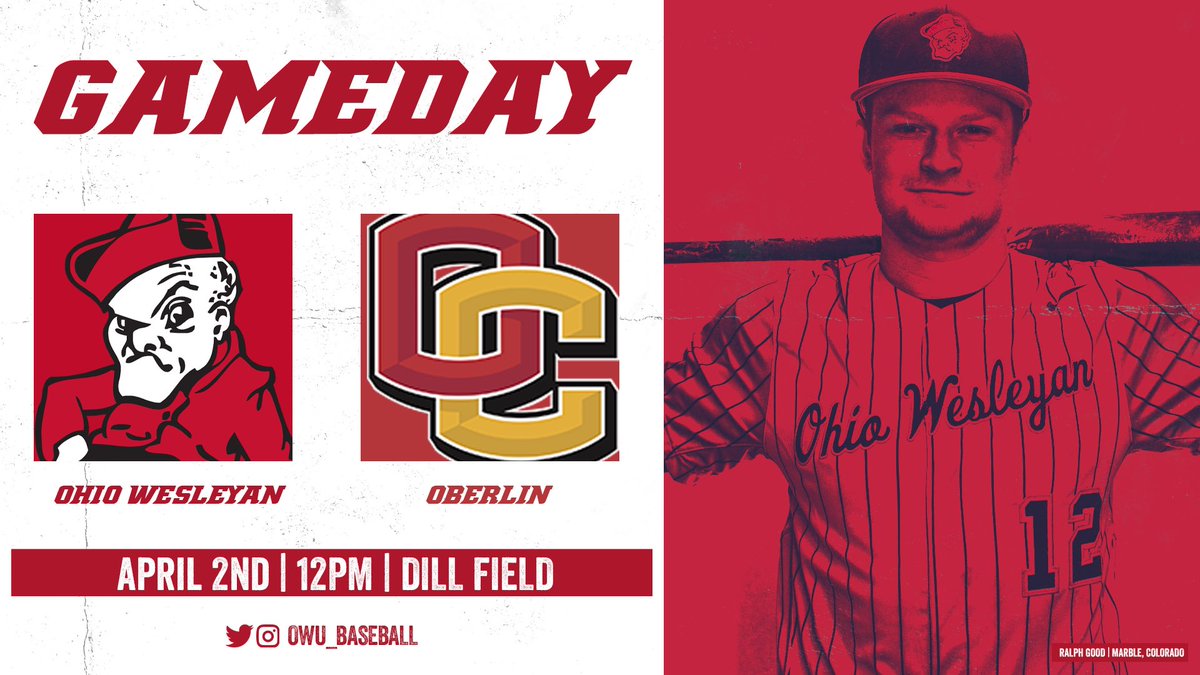 OWU_Baseball's tweet photo. Gameday 
at Oberlin
12PM - Dill Field
Stream: https://t.co/s8PGEGhjXc

#RollShops https://t.co/oIvOrMgzHY