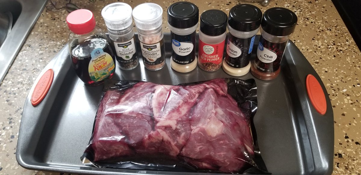 CODYUNDERWOOD90's tweet photo. Gonna try a little different flavor for these short ribs. I've used honey to get a nice sweet glaze, but what about some syrup? My Canadian friends would be proud! #cookingwithredneck #RednecksGreenAcres https://t.co/XzqnysIkPO