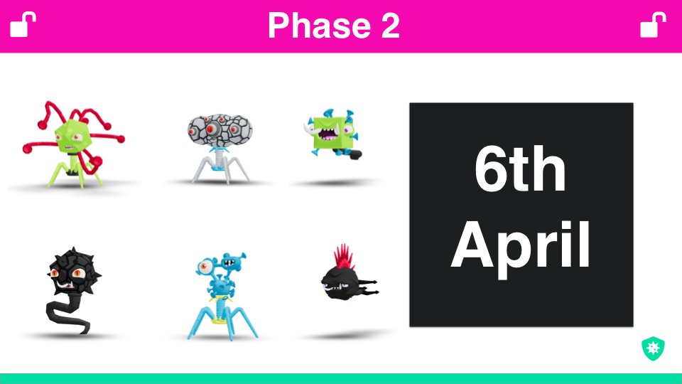 🙌🙌 We got a date 🙌🙌

🚀 6th of April  3D Viruses🦠
- 7 bodies
- 10 membranes
- 6 tails
- 10 eyes and 3 body skins
- 8 colours 

All the details: 0xpandemic.substack.com/p/-next-wednes…

#NFTGame #blockchaingames #GameFi #NFT #NFTsales  #NFTsales #poweredbypolygon