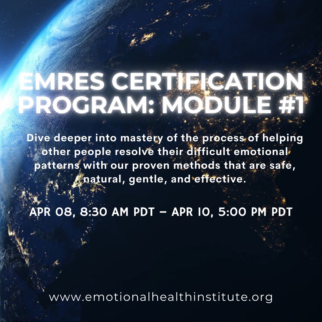 CedricBertelli's tweet image. Learn to apply Emotional Resolution® with your clients and/or community. To register, click the link in our bio!

 #emotionalresolution #wellbeing #emotionalresilience #emotionalhealth #peace #emres #peaceofmind