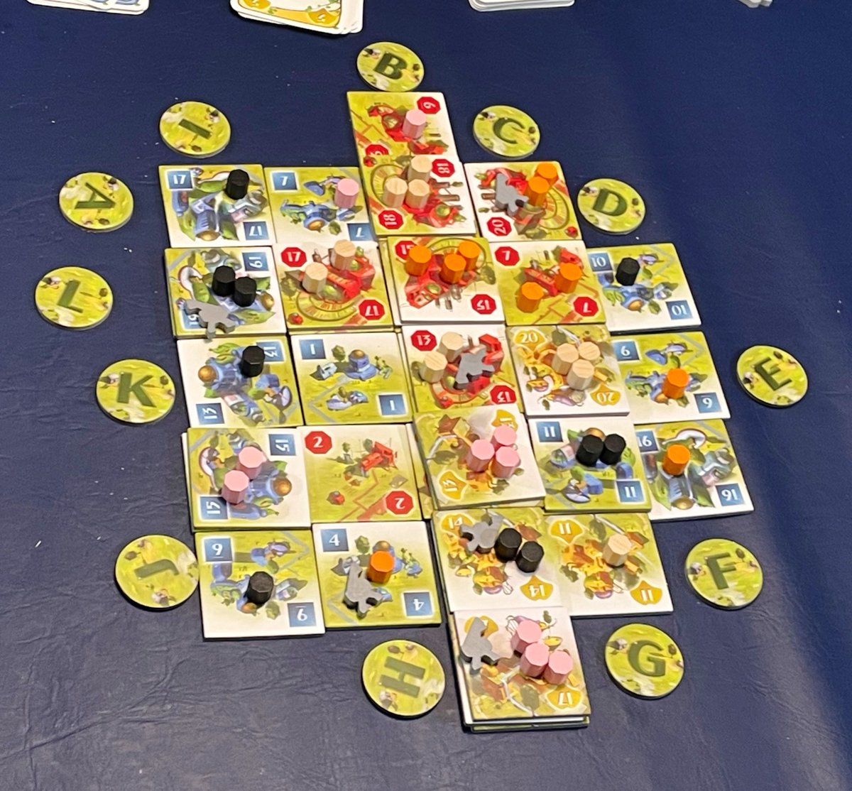 BCboardgamers's tweet photo. #GamersGarage this week #Gingkopolis #XavierGeorges long awaited OOP game I first played @terminalcitycon with @MeepleDungeon and the #KelownaCardboardCartel this time playing @BoardontheAir and @amazingstoriesk -sneaky city building, area control, with key last minute moves 👍❤️ https://t.co/NxSCNMDD0L