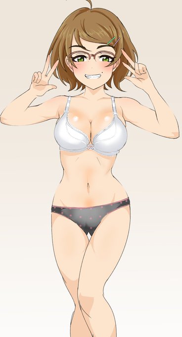 「Pちゃんだけに大サービスやでー!!」
亜子ちゃん下着姿
ブラはサイズ合うのが中々無くて高かったけどやっと見つけた感じ
半面下は割と量産品の日常亜子ちゃんなイメージ
…どうだろう 